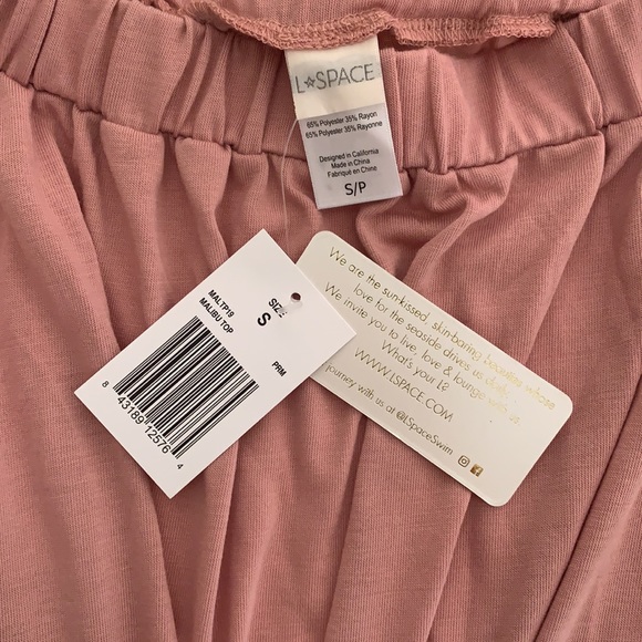 L’Space primrose pink Malibu off the shoulder top - Picture 5 of 8